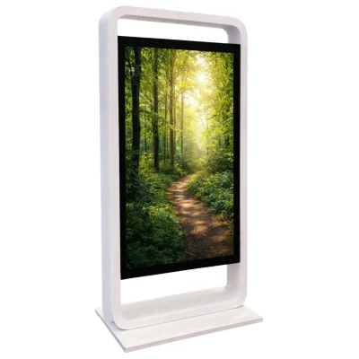 Kiosk / Totem Indoor back-to-back 65'' - EVOBOARD dublu fara touch cu display 65", 4K, 500cd, Android 11, Alb
