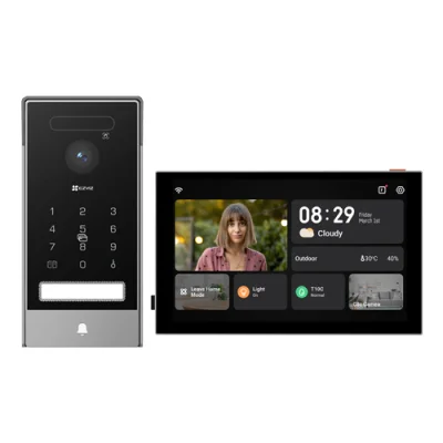 Videointerfon 4K, recunoastere faciala, scanare biometrica a palmei, monitor 8', IR, Wi-Fi6 - EZVIZ CS-HP7(4K, Palm)