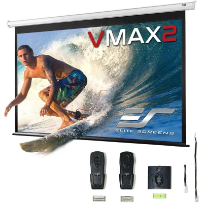Ecran proiectie electric, perete/tavan, 335 x 251 cm, EliteScreens VMAX165XWV2, Format 4:3, trigger 12v