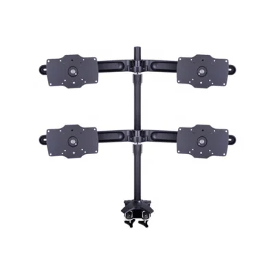 Suport 4 monitoare/LCD birou Multibrackets,15"-32", negru, 4 brate, cu clema prindere pe birou