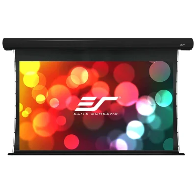 Ecran proiectie electric perete/tavan, 244 x 137cm, Tensionat, EliteScreens Saker SKT110UHW-E12, format 16:9, drop 30cm