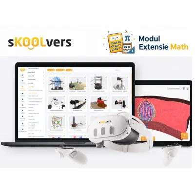 Software sKOOLvers Licenta Modul Extensie Math, lectii interactive in timp real, licenta 1 / 5 ani (Necesita licenta de