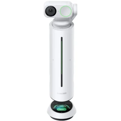 Pachet videoconferință Insta360 Wave + Link 2 alb 4K AI pentru săli mici și birou hibrid