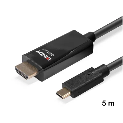 Cablu adaptor USB tip C la HDMI® 4K60 de 5 m cu HDR, Lindy 43315