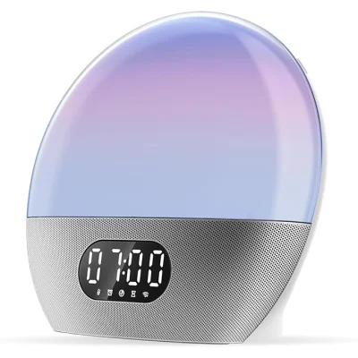 Boxa smart cu Internet Radio si Alexa WiiM Wake-up Light, Silver
