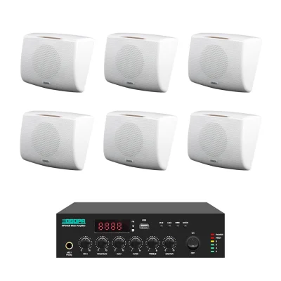 Pachet Sonorizare 60W de perete, Radio FM+USB+Bluetooth, Amplificator DSPPA MP60UB + 6x boxe DSP117