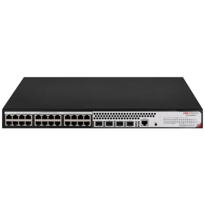 Switch L2+, 24 x RJ45 1G PoE 802.3af/at, 4 x SFP 1G, Management, 1U - HIKVISION DS-3E2528P-H