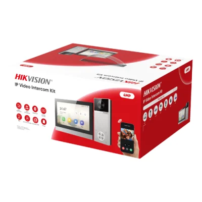 Kit videointerfon IP, 4MP, IR 3m, Wi-Fi 6, 2.4Ghz, IP65 - HIKVISION DS-KIS613-S