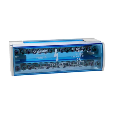 Bloc de distributie electrica, 2x15 poli, 125A - Plastim PDB215