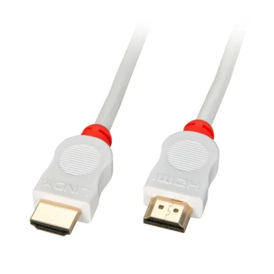Cablu HDMI de mare viteză, 3 m, alb, Compatibil HDTV și HDCP, Lindy 41413