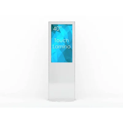 Kiosk / Totem Indoor Touch 40'' - SWEDX Lamina 40" 4K cu Touch, SWLT-40K8-A1, ALB + baza mobila cadou
