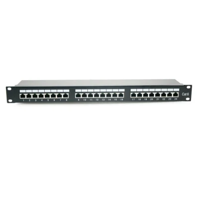 PATCH PANEL 24 PORTURI, 1U, FTP CAT.6, SUPORT CABL