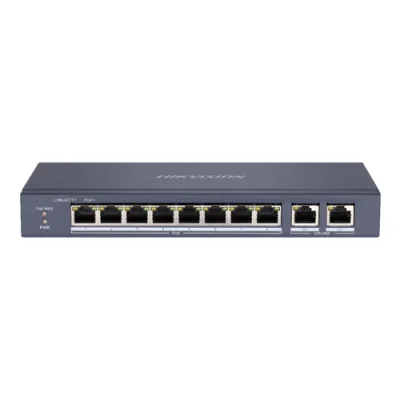 Switch 8 porturi PoE, 2 porturi uplink RJ45 Gigabit - HIKVISION DS-3E0310P-E-M