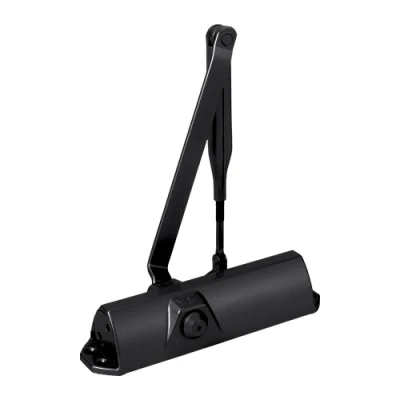 Amortizor hidraulic negru RAL9005 cu brat articulat - DORMA TS68-BLACK