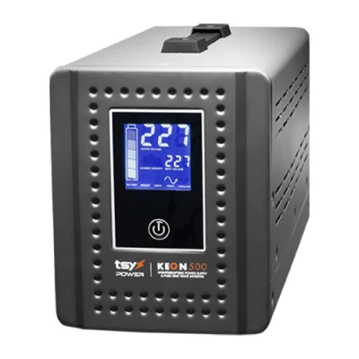 UPS 500VA(fara baterie inclusa), repornire automata, afisaj LCD, protectii multiple, Input AC 155-285V UPS-KEON-500VA