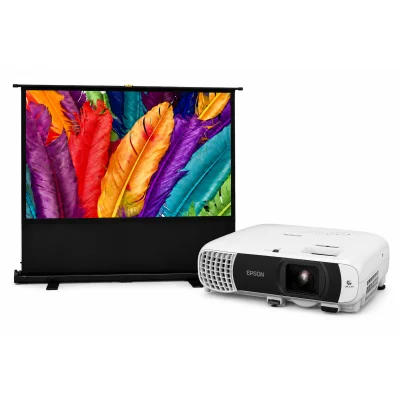 Pachet de proiecție Epson EB-FH18 + Ecran Portabil Pull-Up Blackmount 110"'(244x137) - TG26