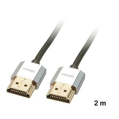 Cablu HDMI de mare viteză cu Ethernet, 2 m, Lindy, CROMO Slim 41672