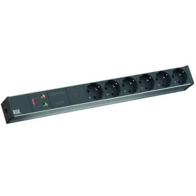 PDU 19", 6 X SCHUKO, CABLU 2M, STECHER SCHUKO