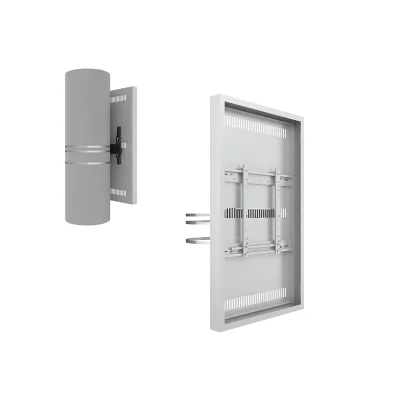 Carcasa LCD de Interior cu montare pe coloana Multibrackets MB-4554, 55", max.30 kg, alb