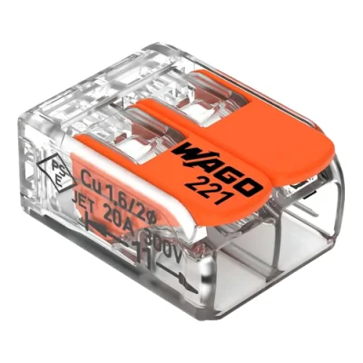 Conector derivatie 2 fire, max. 4 mm² (100 buc.) - WAGO 221-412