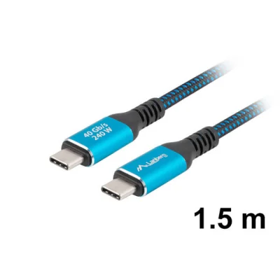 Cablu USB-C 4.0, 1.5m, 8K 60Hz, 240W incarcare, Lanberg