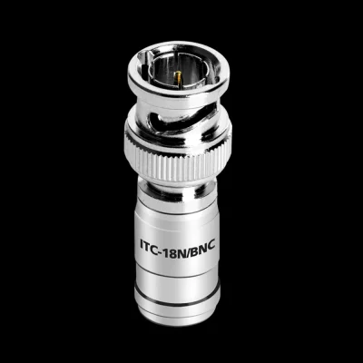 Mufa BNC pentru cablu coaxial Audioquest ITC-18N/BNC, Nickel, cod 68-011-04