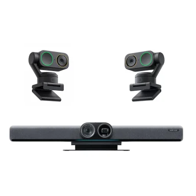 Pachet videoconferință Insta360 Connect + 2x Link 2 negru – 4K AI, pentru săli medii și mari de conferință