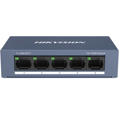 Switch L2, 5 x RJ45 10/100 Mbps, Unmanaged - HIKVISION DS-3E0105-O