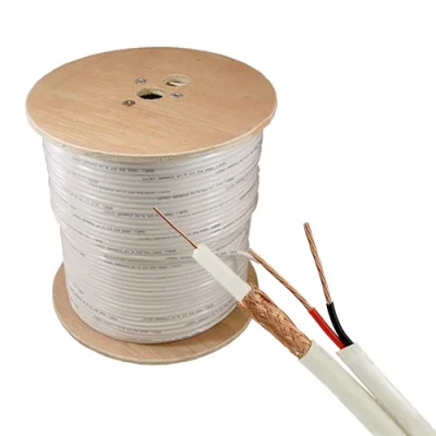 Cablu coaxial RG59 + alimentare 2x0.75, 305m, alb TSY-RG59+2X0.75-W