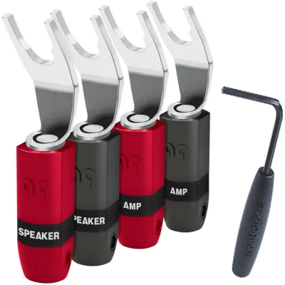 Mufa spada Audioquest SureGrip 300, Silver plated, pana la 6mm grosime (Set 4 buc)