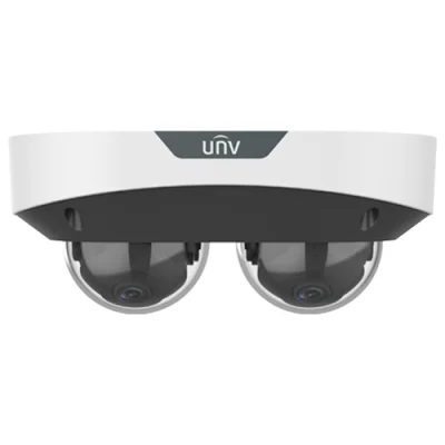 Dual Chanal - Camera IP, 2 x 4MP, lentila 2.8mm, IR 30m, Mic., Alarma, PoE, IK10 - UNV IPC3224SS-ADF28K-I1