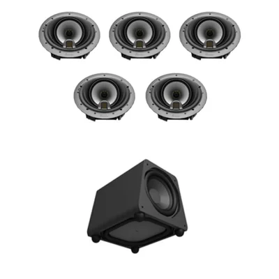Pachet boxe 5.1 de tavan cu GOLDENEAR HTR7000 si subwoofer ForceField 3