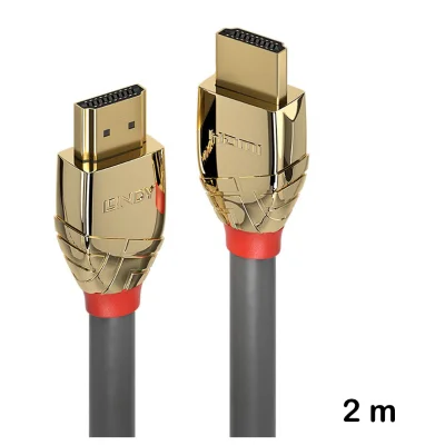 Cablu HDMI High Speed, 2 m, Lindy, Gold Line 37862
