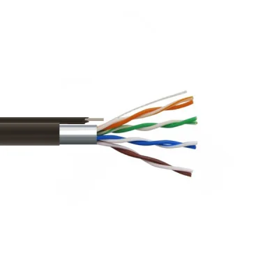 Cablu FTP cu șufă CAT5E 8 fire x 0,52mm CUPRU MASIV FTP24AWG CU SUFA