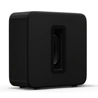 Subwoofer wireless Sonos Sub 4, Două woofere eliptice de 5"x 8”, negru
