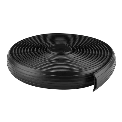 Organizator pentru cabluri din PVC Multibrackets MB-6138, 10 m, negru, =SE VINDE DOAR LA ROLA=