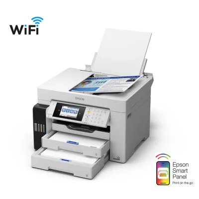 Multifunctionala jet de cerneala rapid Epson EcoTank Pro L15180, A3+, 25ppm, WiFi, Retea, Fax