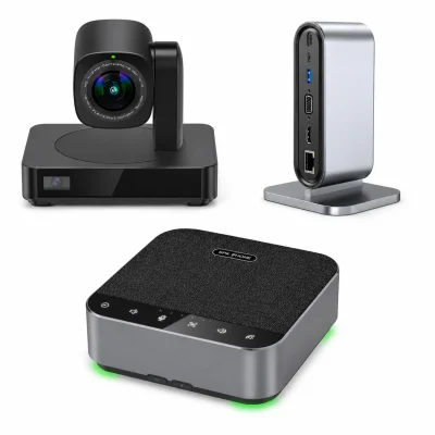 Pachet videoconferință 4K BYOM cu cameră PTZ, stație de andocare și speakerphone wireless POD8 – Medium Room