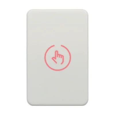 Buton de iesire Touch, plastic alb, montaj aparent, 12-24 Vcc, NO-NC-COM, LED, 86 x 55 mm CSB-86-P1