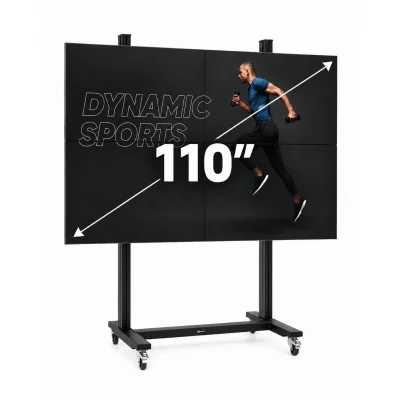 Solutie VideoWall cu baza mobila Vogel's 2x2, 4 Display-uri SMART Signage 55VL5PJ - Bezel 3.5mm edge to edge