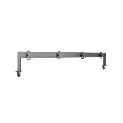 Suport pentru patru LCD Multibrackets MB-5537, montare pe masa cu clema, argintie