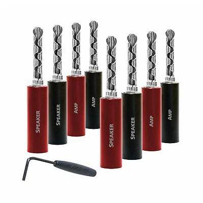 Mufa banana Audioquest SureGrip 100, Silver plated, (set 8buc)