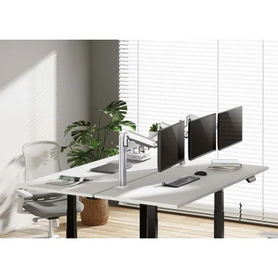 Suport monitor ergonomic birou tip slatwall 3 x suporti monitor, min 17'' - 32'' , max  9kgr/brat