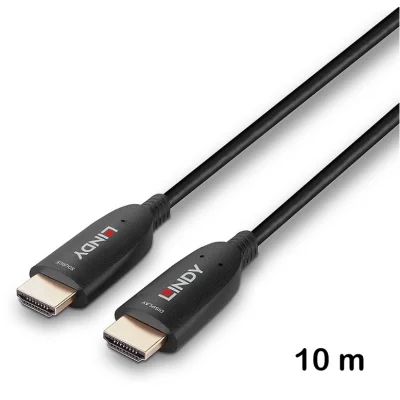 Cablu hibrid HDMI 8K60 cu fibră optică de 10 m, Lindy 38510