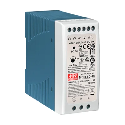 Sursa de alimentare in comutatie, 48V/1.25A, 60W, sina DIN - MEAN WELL MDR-60-48