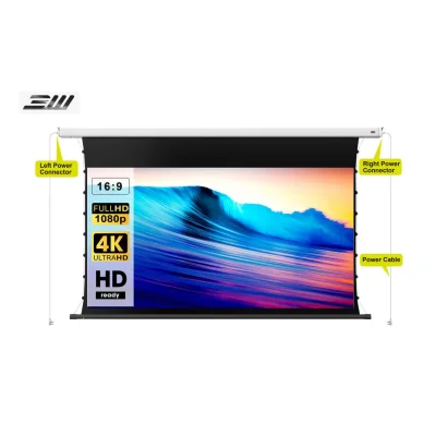 Ecran de proiectie electric tensionat de perete/tavan Blackmount, 240x135 cm, Format 16:9