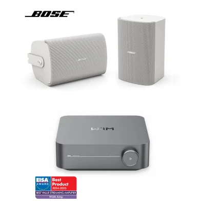 Pachet sonorizare Terasa cu WiiM AMP si 1 pereche BOSE FS4SE Alb, WiFi Streaming, Internet Radio, Bluetooth - TG26
