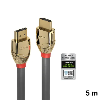 Cablu HDMI Ultra High Speed, 5 m, Lindy, Gold Line 37604