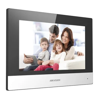 Monitor videointerfon TCP/IP Wireless, Touch Screen TFT LCD 7inch, NEGRU - HIKVISION DS-KH6320-WTE1