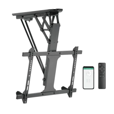 Suport TV de tavan motorizat cu telecomanda si Tuya App Blackmount ML60AI, diagonale 32"-70", max.35kg
